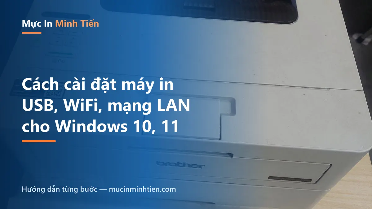Cách cài đặt máy in vào máy tính — máy in laser có WiFi tại bàn làm việc