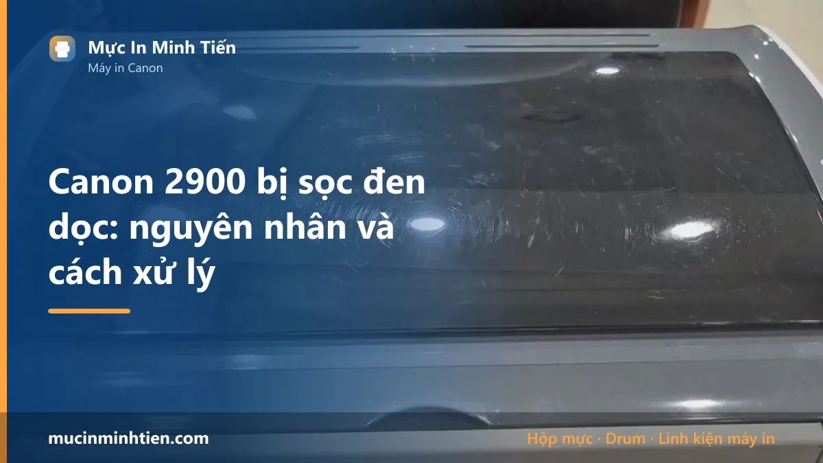 Canon 2900 bị sọc đen dọc: nguyên nhân và cách xử lý