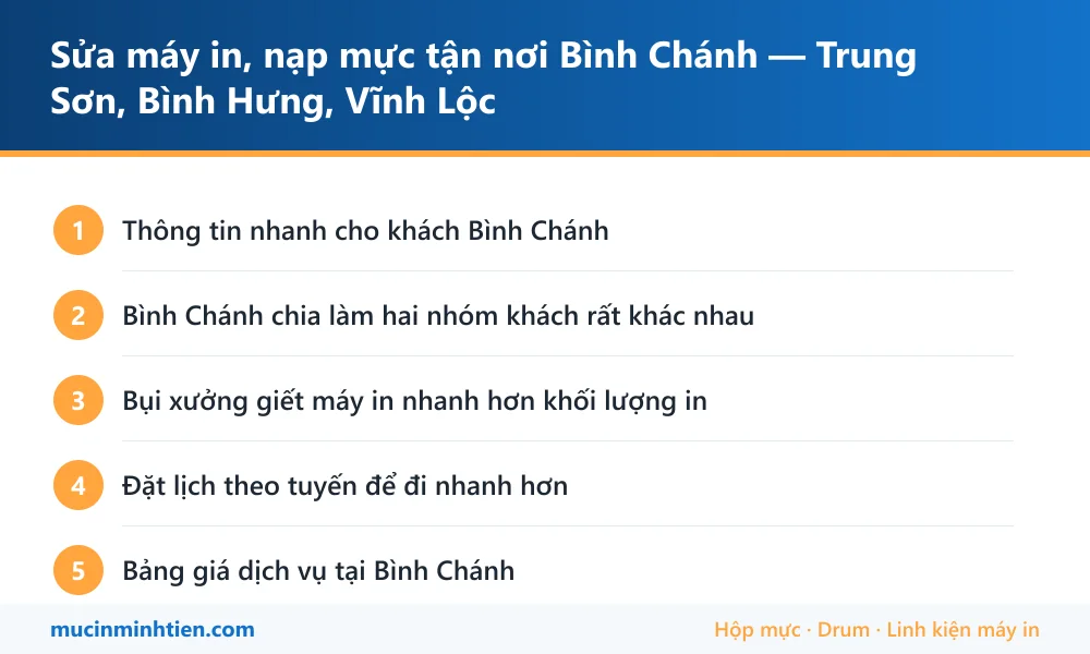 Các bước làm việc khi sửa máy in tận nơi tại Bình Chánh
