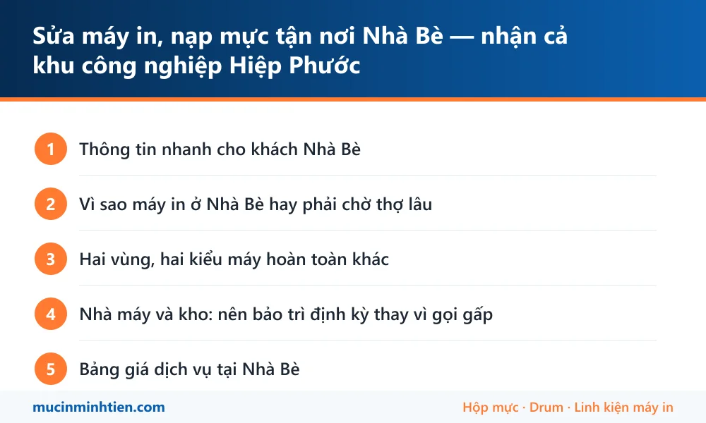 Các bước làm việc khi sửa máy in tận nơi tại Nhà Bè